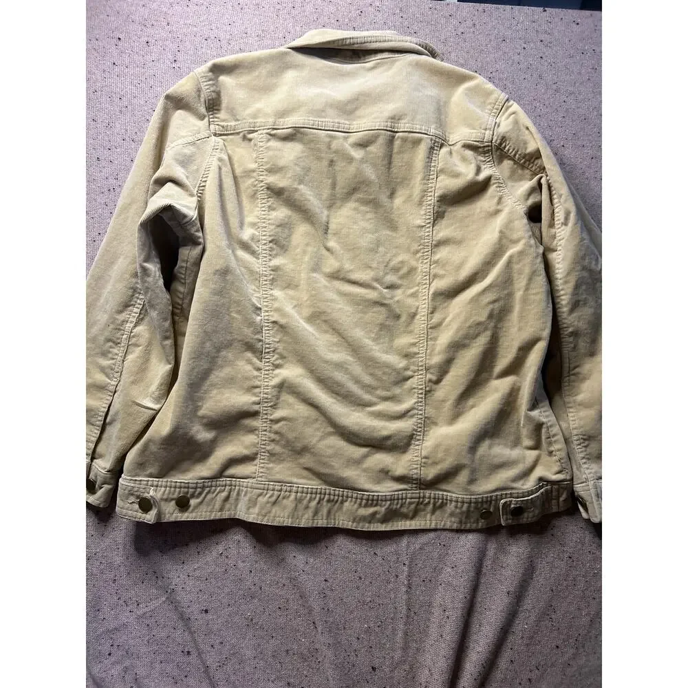 Concept Clothing Jacket Women's 1X Tan Corduroy Stretch Indi Grunge